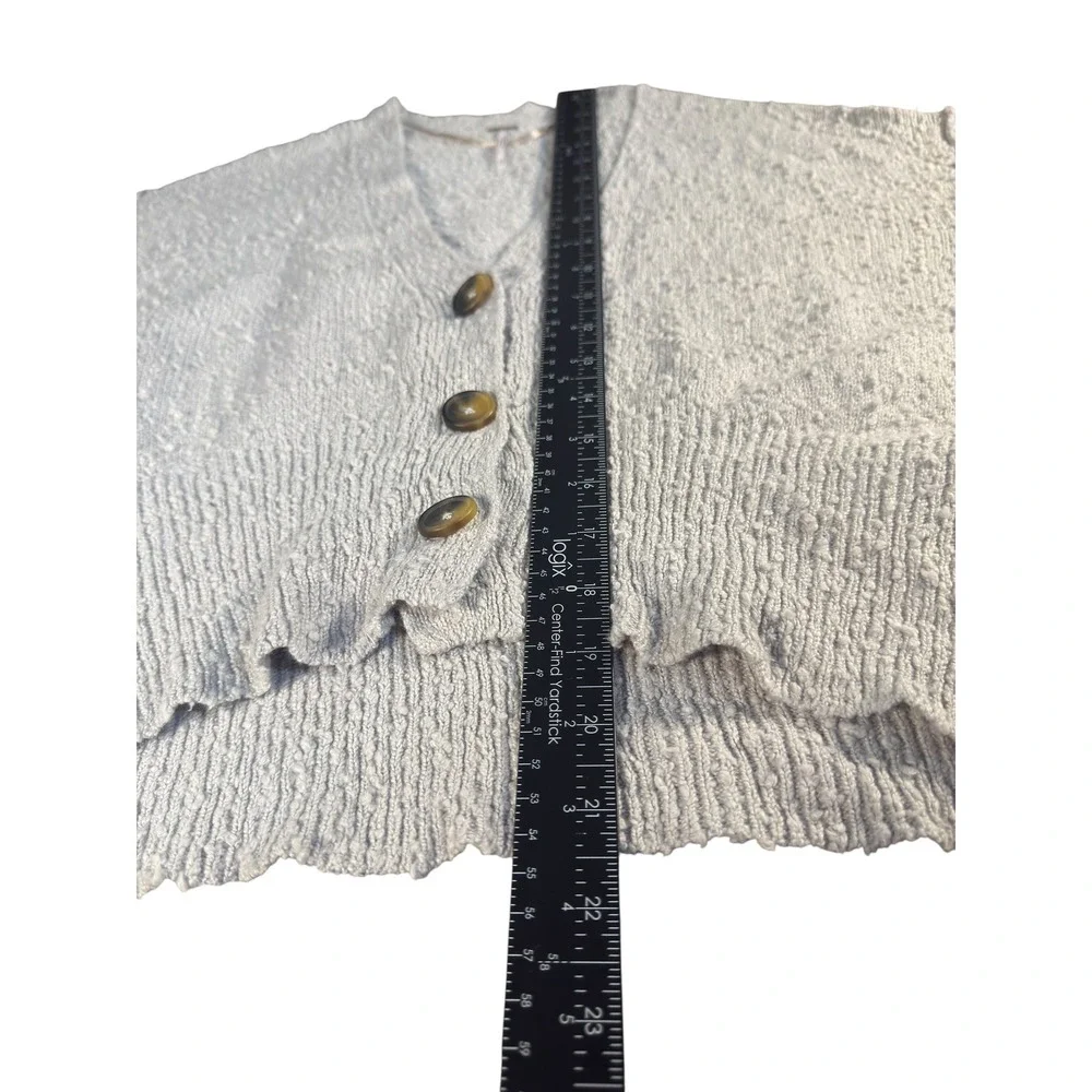 Free People Found My Friend Cardigan Sweater Knit Boho Cropped‎ Gray XS